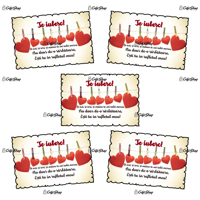 Te iubesc si azi si ieri si maine, magnet frigider mgs061